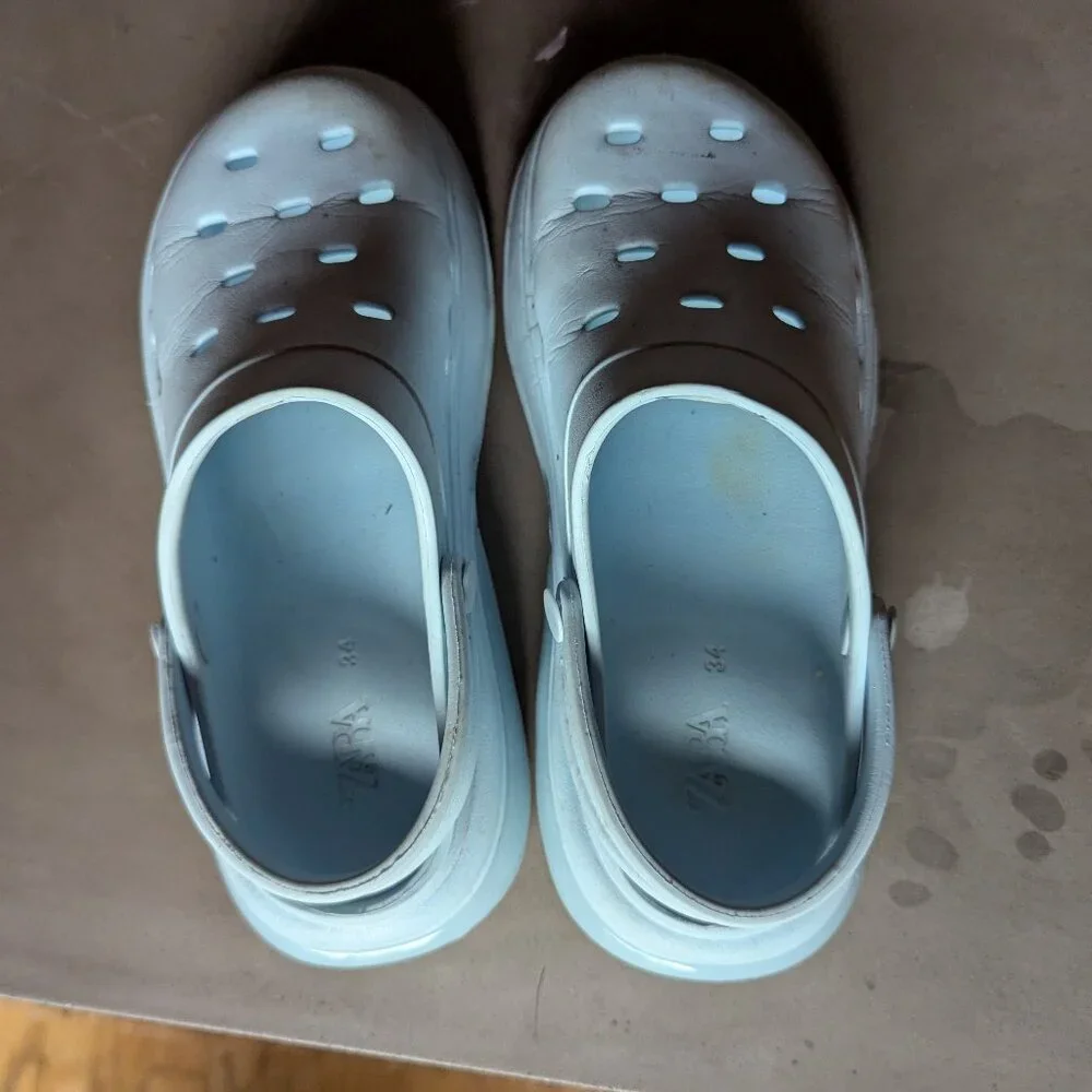 Zara AIR CHAMBER CLOGS Blue | EU 34 ≈ US Youth 2 - 2.5